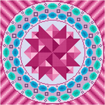 cross stitch pattern Merry Go Round - Plum Rdges