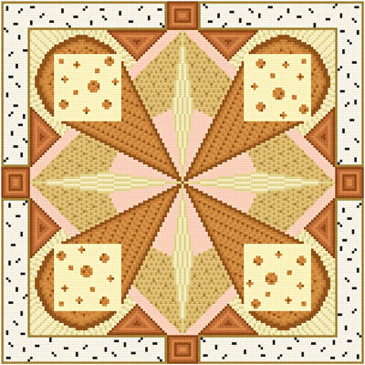 cross stitch pattern Reuben - Brown Accents