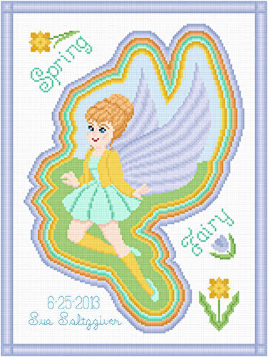 cross stitch pattern Spring Fairy