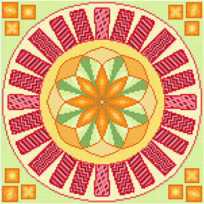 cross stitch pattern Swings - Red