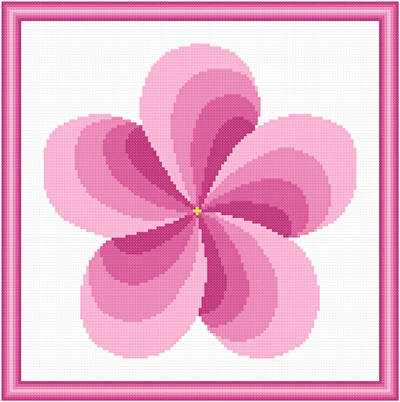 cross stitch pattern Twirl Around - Plum