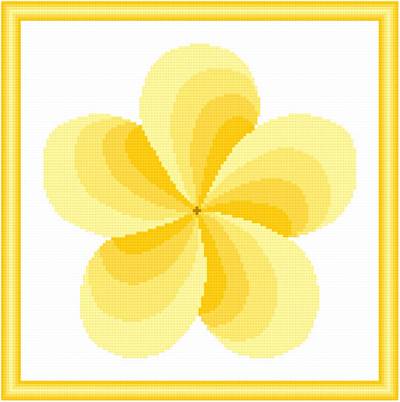 cross stitch pattern Twirl Around - Yellow