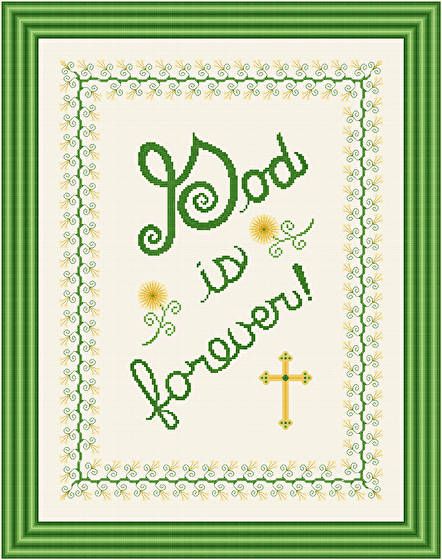cross stitch pattern God Is Forever