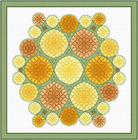 cross stitch pattern Bouquet of Mums