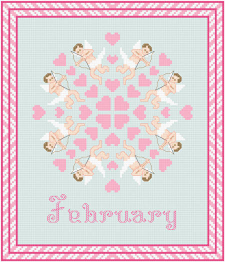 cross stitch pattern February - My Valentine