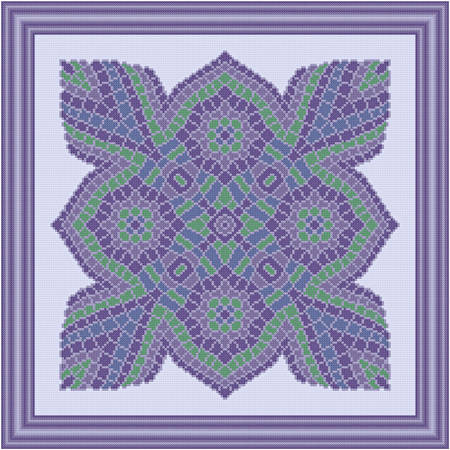 cross stitch pattern Purple Mountain Majesties