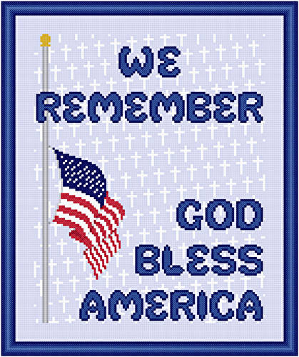 cross stitch pattern We Remember