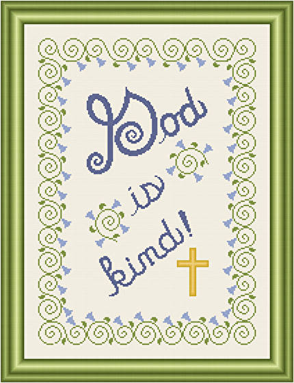 cross stitch pattern God Is Kind