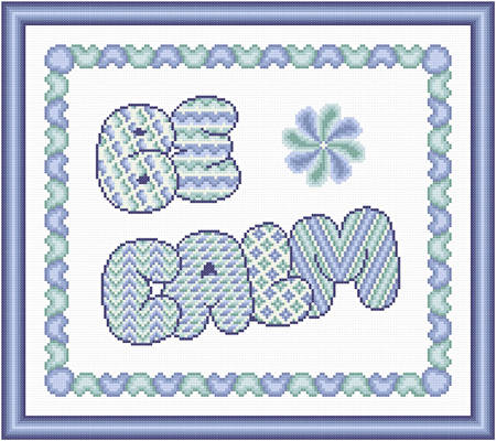 cross stitch pattern Be Calm