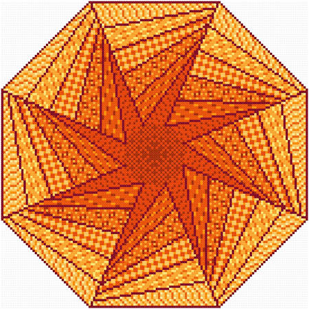 cross stitch pattern Ablaze