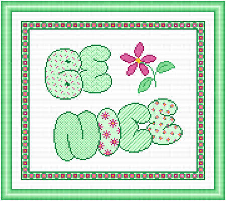 cross stitch pattern Be Nice