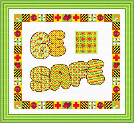 cross stitch pattern Be Safe