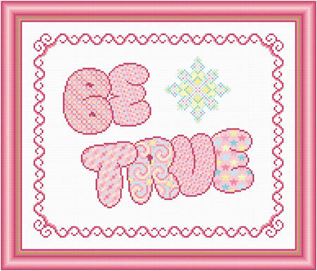 cross stitch pattern Be True