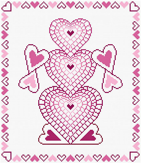 cross stitch pattern How You Make Me Feel  (plum)