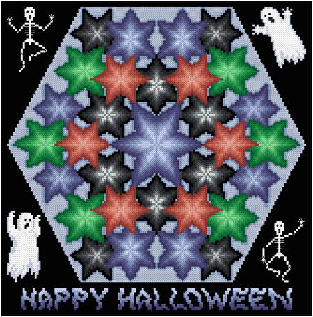 cross stitch pattern Kaleidoscope - Halloween