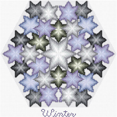 cross stitch pattern Kaleidoscope of Seasons - Winter
