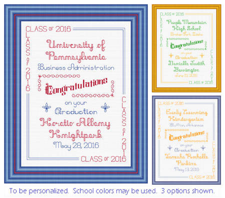Graduation Congratulations Cross Stitch Pattern graduation