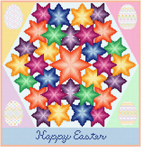 cross stitch pattern Kaleidoscope - Easter