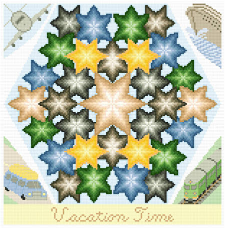 cross stitch pattern Kaleidoscope - Vacation Time