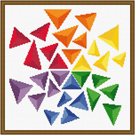 cross stitch pattern Triangles