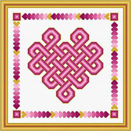 cross stitch pattern Celtic Knot Heart