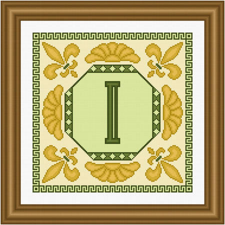 cross stitch pattern Classic Monogram - I