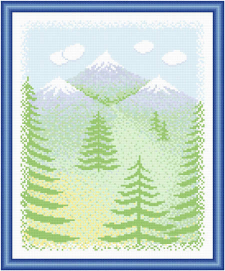 cross stitch pattern Scenery - Back Country