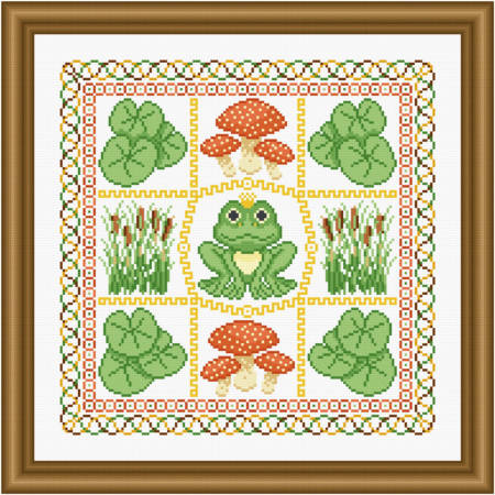 cross stitch pattern Froggy Dreams