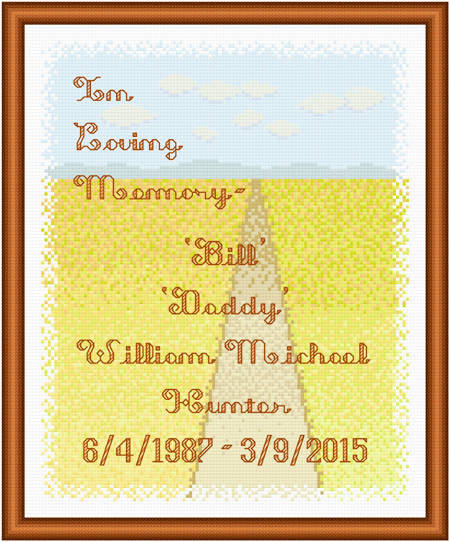 cross stitch pattern In Loving Memory - Plains / Prairie