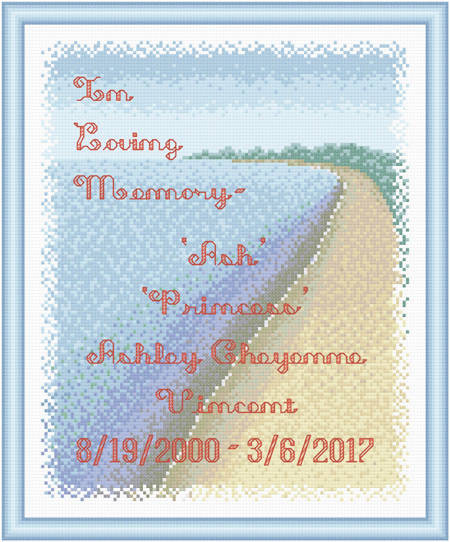 cross stitch pattern In Loving Memory - Water / Shore