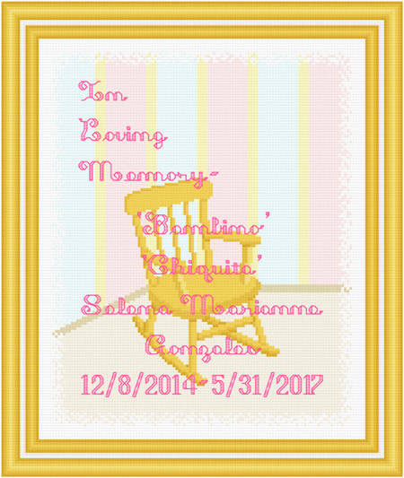 cross stitch pattern In Loving Memory - Small Rocking Chair