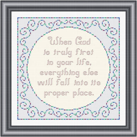 cross stitch pattern Things Fall Into Place