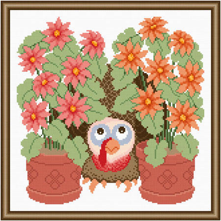 cross stitch pattern Turkey Time
