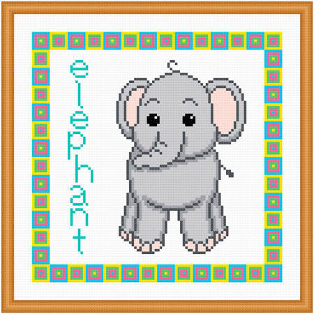 cross stitch pattern Baby Elephant