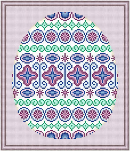 cross stitch pattern Easter Egg Design # 2 - Majestic