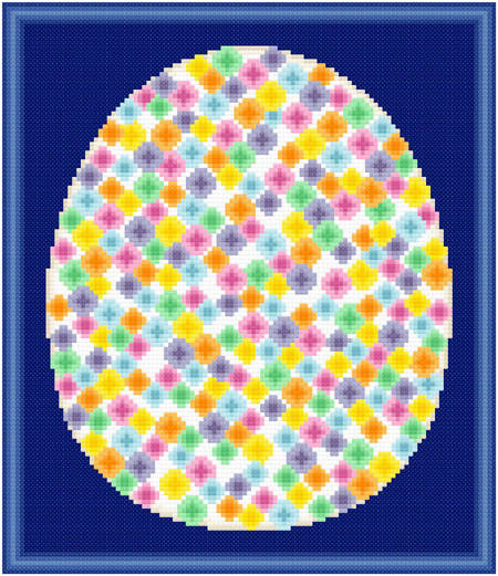 cross stitch pattern Easter Egg Design #4 - Spreckled