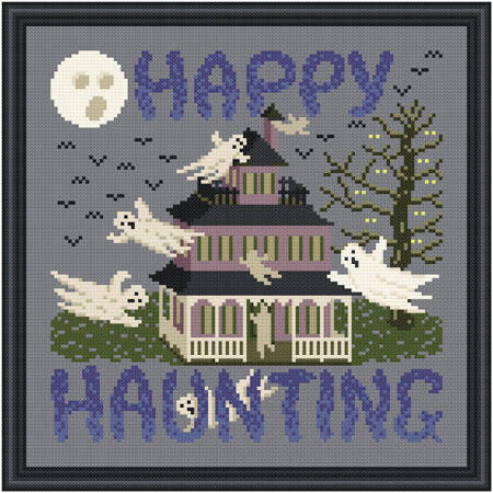 cross stitch pattern Happy Haunting