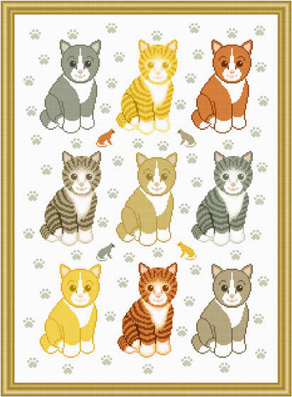 cross stitch pattern Kittens