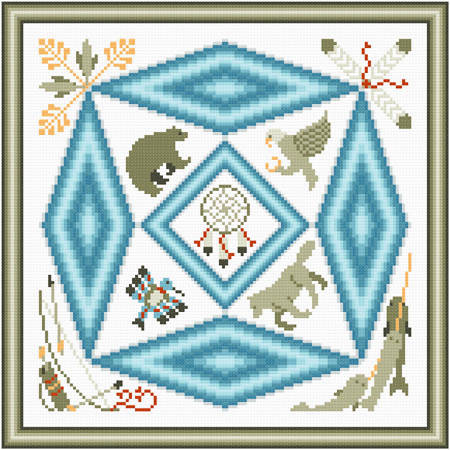 cross stitch pattern In Honor of Native Art