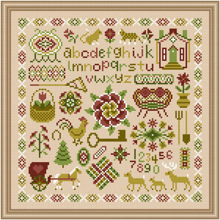 cross stitch pattern Shades of Yesteryear