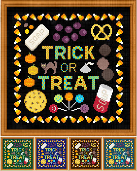cross stitch pattern Trick or Treat