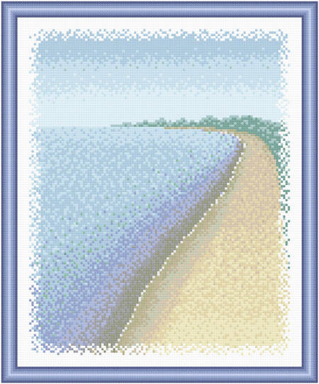 cross stitch pattern Scenery - By the Water's Edge