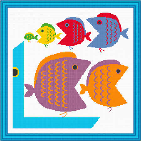 cross stitch pattern Who's Eating What