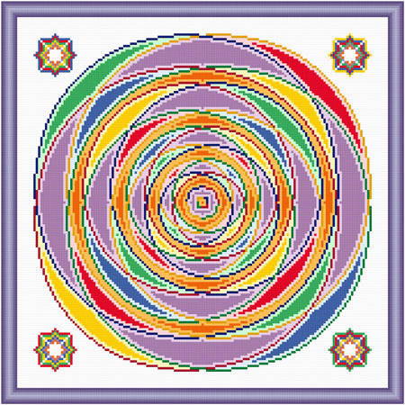 cross stitch pattern Around We Go