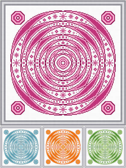 cross stitch pattern Self Image   (4 color options)