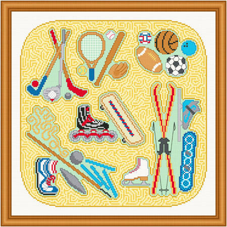 cross stitch pattern Sports Maze