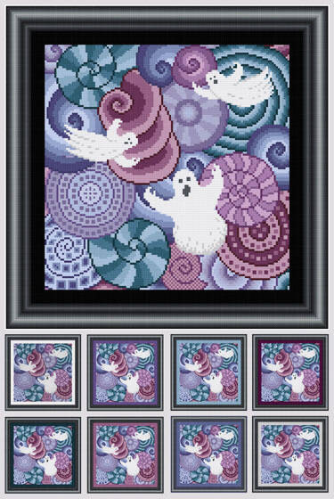 cross stitch pattern October Night