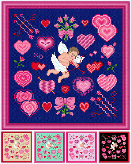 cross stitch pattern Cupid's Delight