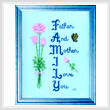 cross stitch pattern Family