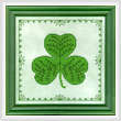 cross stitch pattern Glittering Shamrock